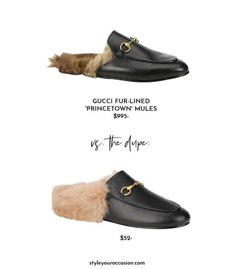 gucci dupe fur mules|gucci mules with fur review.